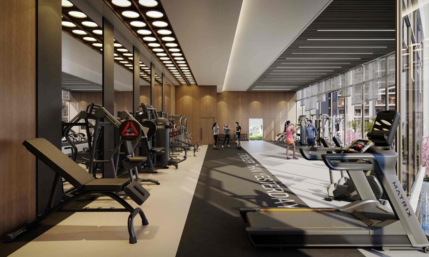 Fully equipped gymnasium