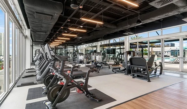 Fully equipped gymnasium