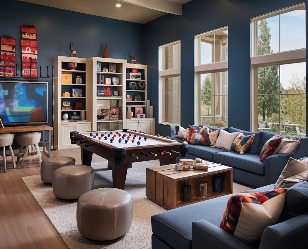 Indoor games and recreation room