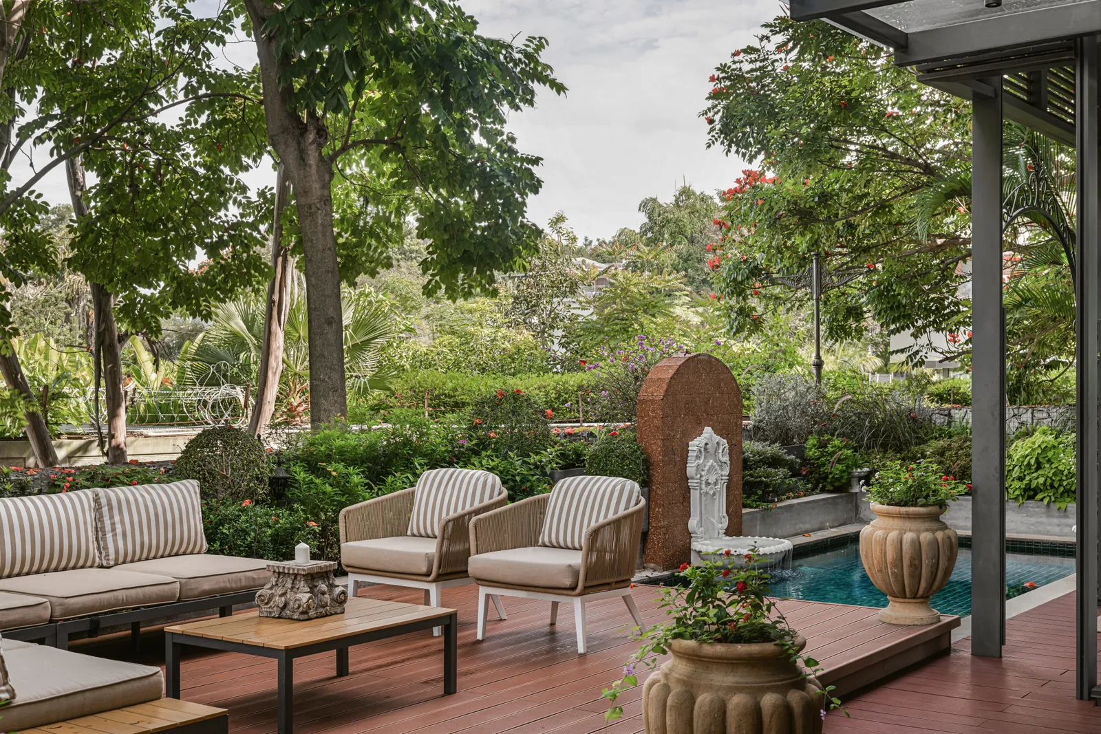 Landscaped gardens and central green